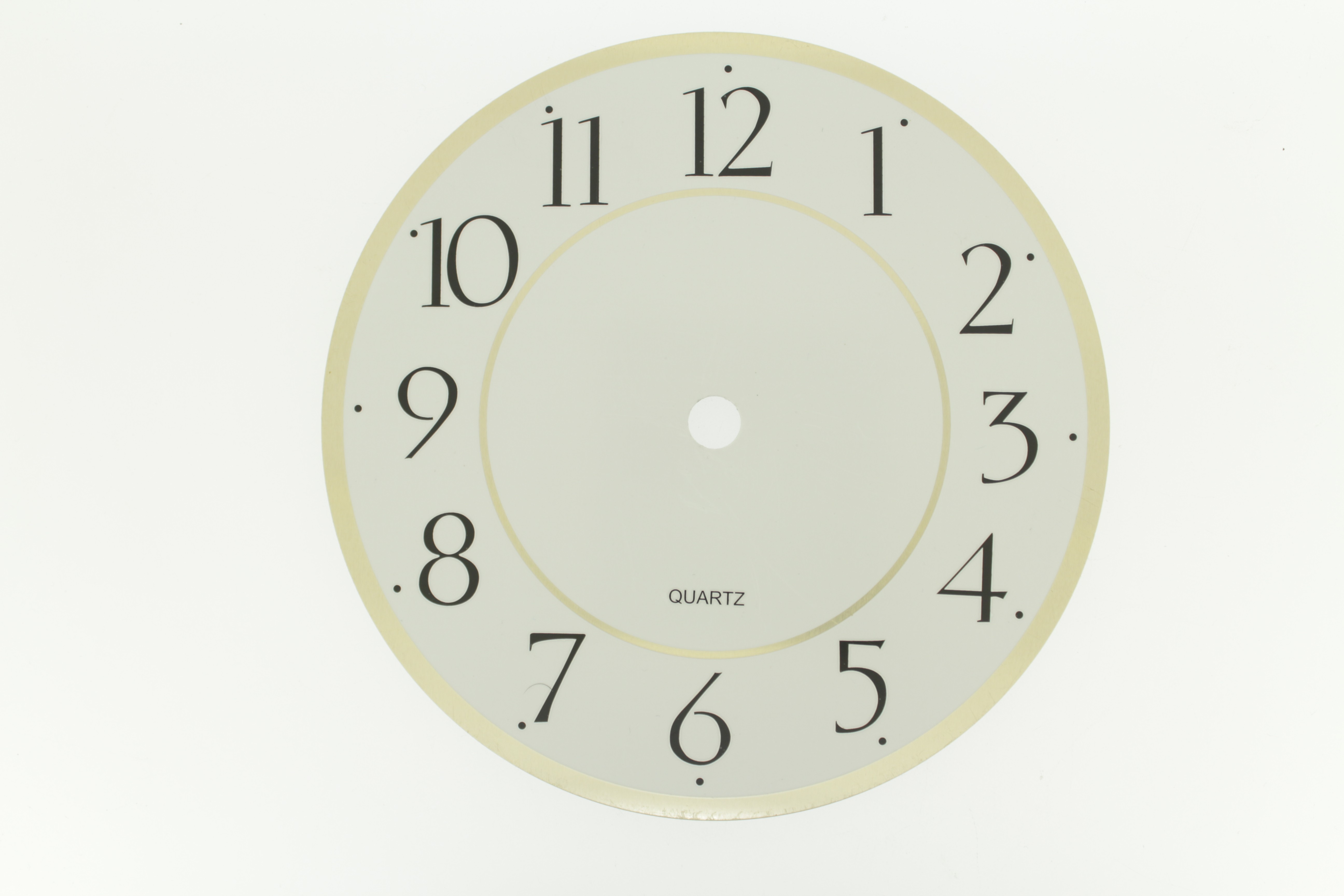 CLOCK DIAL 150mm WHITE ARABIC